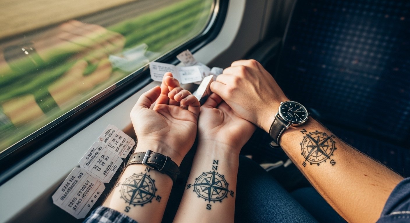 17 Fun Matching Travel Tattoo Ideas For Couples